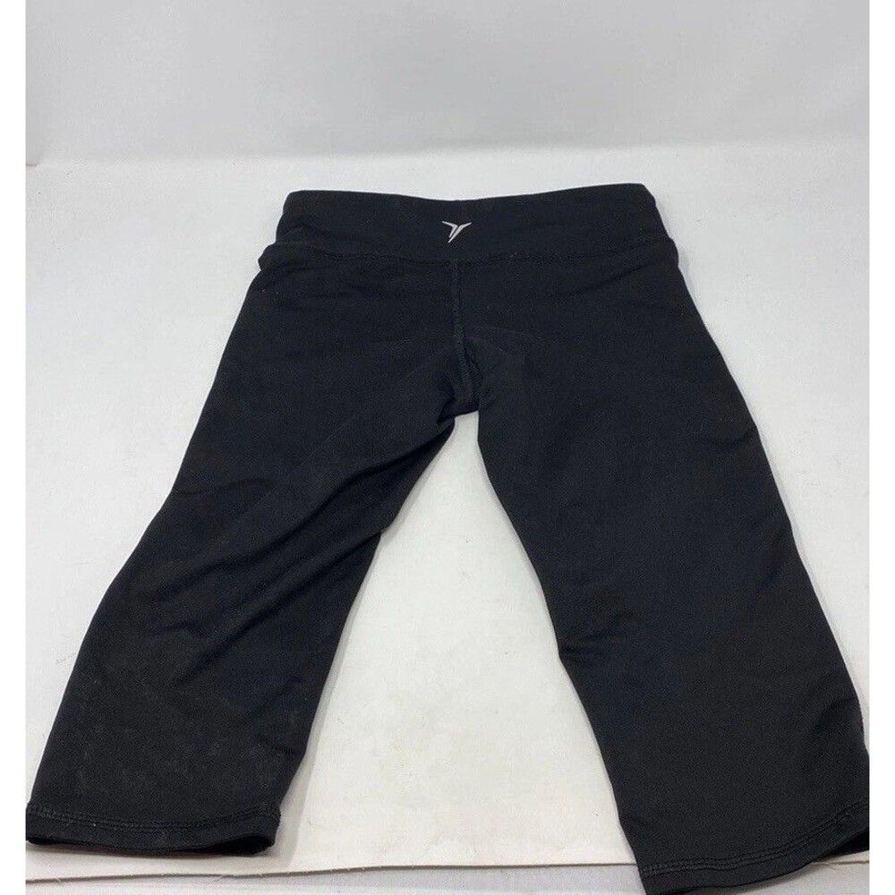 Old Navy Active Wear Go-Dry Girl 6-7 Petite Black Yoga Pants Mid Calf Length